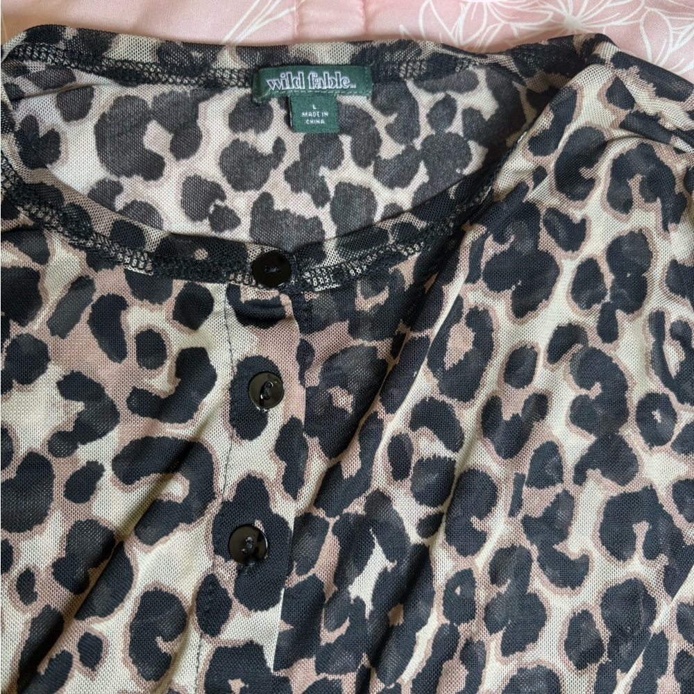 Mesh wild fable cardigan cheetah - Picture 2 of 3